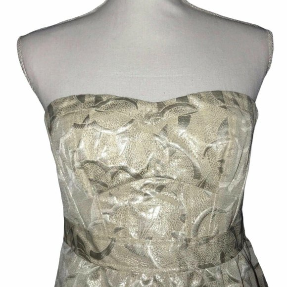 NWT American Eagle Metallic Strapless Dress 8 - Picture 2 of 8